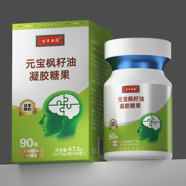 百年华汉元宝枫籽油凝胶糖果(0.75g/粒×90粒) 